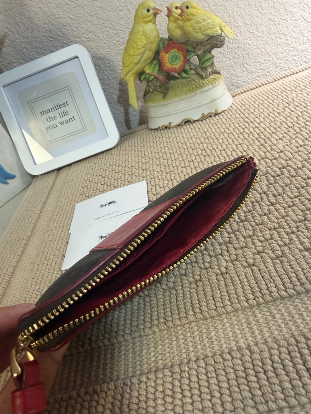 Coach Signature Canvas Wristlet